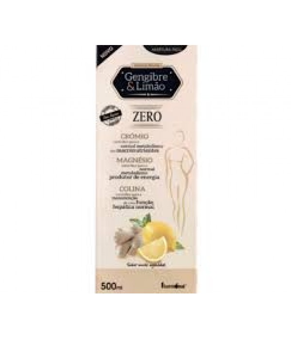 Gengibre & limão Zero Xarope - 500ML - Fharmonat